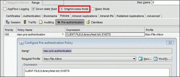 Citrix access gateway endpoint analysis